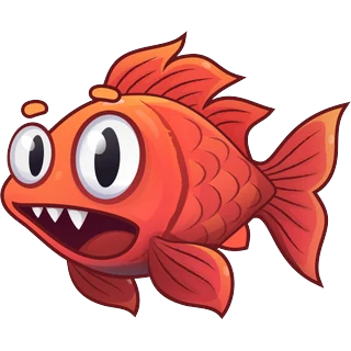 Poisson rouge foncé – Fish Boom